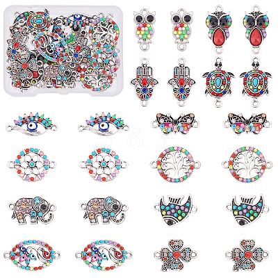 24Pcs 12 Style Alloy Links FIND-PH0003-08-1