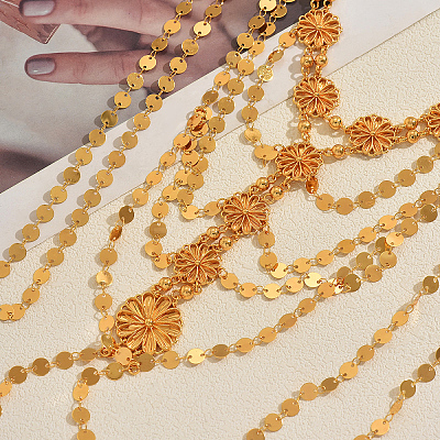 Arabian Style Brass Multi-layer Tassel Headpiece CX3790-1
