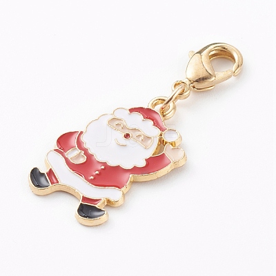 Christmas Themed Alloy Enamel Pendants HJEW-JM00457-02-1