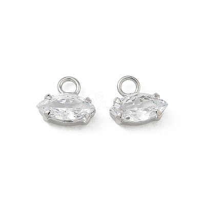 Brass Pave Clear Cubic Zirconia Charms CU-CBAD360-04P-03-1