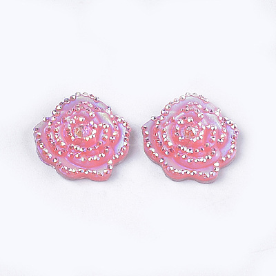 Resin Rhinestone Cabochons CRES-T012-02C-1