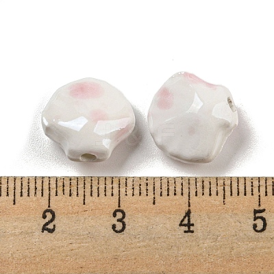 Shell Shape Glazed Porcelain Beads PORC-E022-01A-1