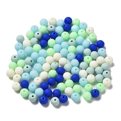 Frosted Opaque Acrylic Beads OACR-P019-01B-03-1