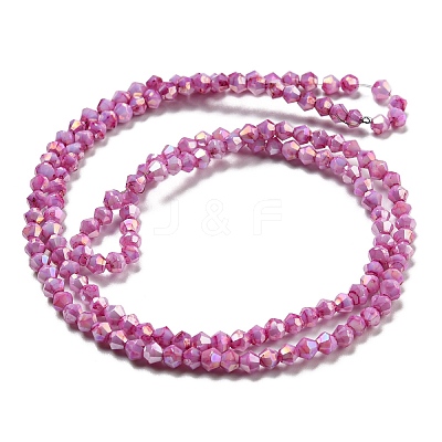 Opaque Baking Paint Glass Beads Strands DGLA-F002-01-1