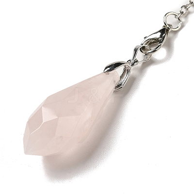 Natural Rose Quartz Dowsing Pendulum Big Pendants G-H286-03P-03-1