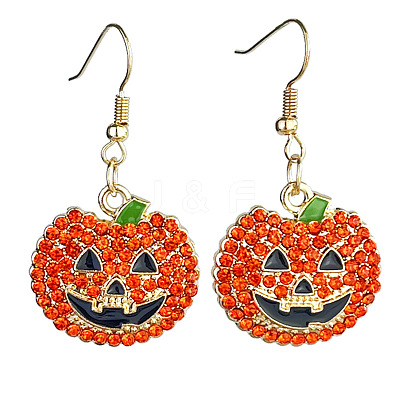 Halloween Alloy Enamel Dangle Earrings FS-WGA3DAC-01-1