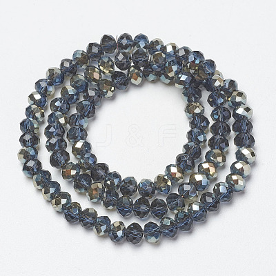 Electroplate Glass Beads Strands EGLA-A034-T4mm-K10-1