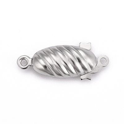 Tarnish Resistant 304 Stainless Steel Box Clasps STAS-G140-18P-1