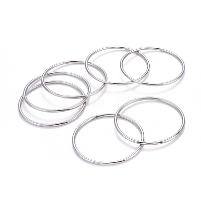 7Pcs 201 Stainless Steel Plain Bangle Sets for Women BJEW-L664-022A-P02-1