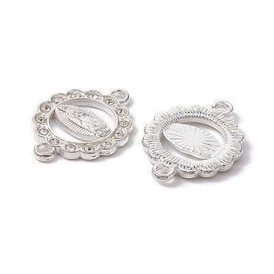 Flat Round Alloy Connector Charms FIND-YW0003-44-1
