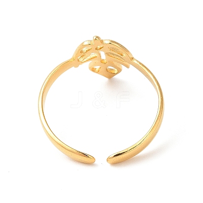Ion Plating(IP) 304 Stainless Steel Cuff Rings RJEW-E063-34G-1