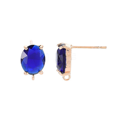 Brass Stud Earring Findings X-KK-S364-163-1