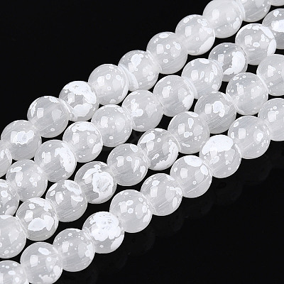Baking Paint Glass Beads Strands DGLA-N015-4mm-01-1