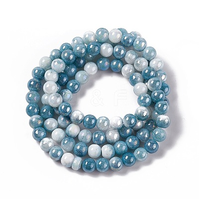 Electroplated Glass Beads Strands X-GLAA-C023-01J-1