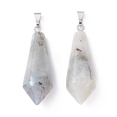 Natural Labradorite Pointed Pendants G-I314-02P-02-1