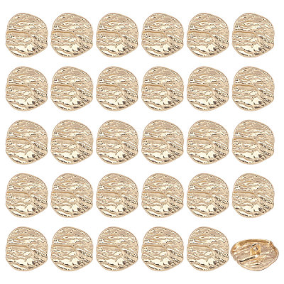 30Pcs 1-Hole Alloy Shank Buttons FIND-CA0011-66A-1