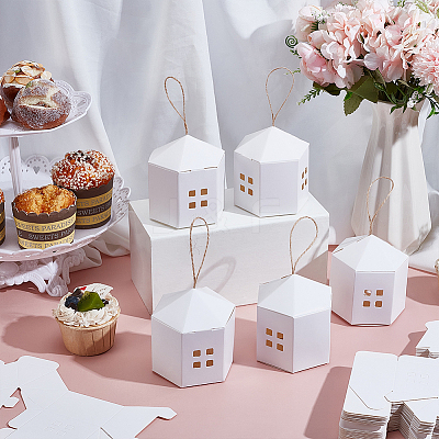 10Pcs Paper Gift Packing Tote Boxes with Window and Rope CON-WH0112-064B-1