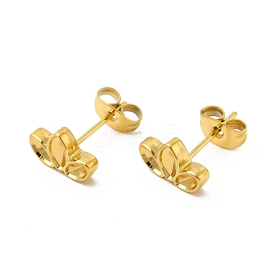 Ion Plating(IP) 304 Stainless Steel Stud Earring Cabochon Settings EJEW-I281-10G-1