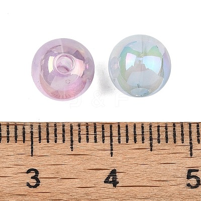 UV Plating Opaque Acrylic Beads MACR-K361-36-1