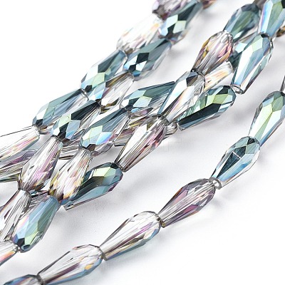 Electroplate Glass Beads Strands EGLA-L015-HP-A02-1