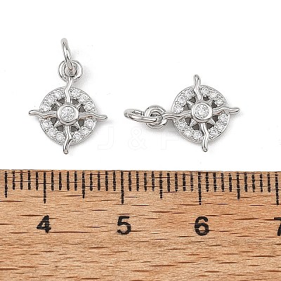 SHEGRACE Brass Micro Pave Cubic Zirconia Charms XGRQ3P012-596P-1