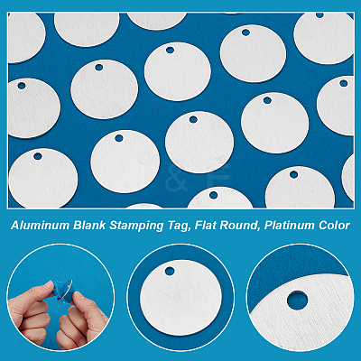 50Pcs Aluminum Pendants ALUM-BC0001-77-1
