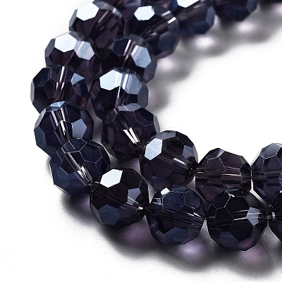 Electroplate Transparent Glass Beads Strands LS-EGLA-A035-T10mm-A15-1