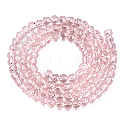 Transparent Glass Beads Strands GLAA-T032-T4mm-10-1