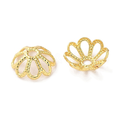 Rack Plating Brass Bead Caps KK-F090-21G-02-1