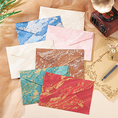 24Pcs 6 Colors Paper Envelopes AJEW-TA0002-31-1