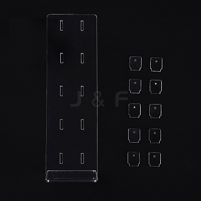 Transparent Acrylic Earrings Display Stands EDIS-G014-05-1