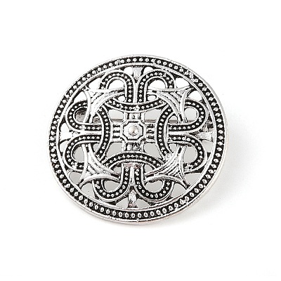 Tibetan Style Alloy Brooches JEWB-O016-03A-AS-1