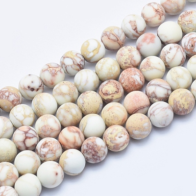 Natural Imperial Jasper Beads Strands G-A175C-8mm-01-1