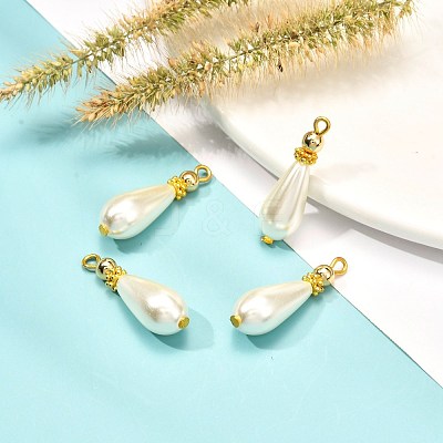 Glass Pearl Pendants PALLOY-JF00902-1
