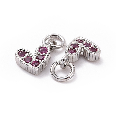 Brass Micro Pave Cubic Zirconia Charms LS-RB-I078-66P-01-NR-1