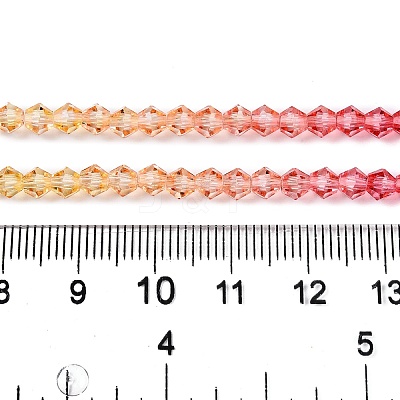 Gradient Color Baking Paint Glass Bead Strands X1-DGLA-A039-T6mm-A03-1