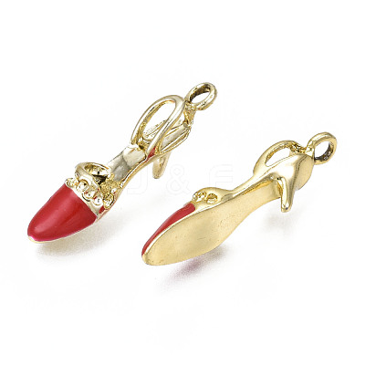 Rack Plating Alloy Enamel Pendant Rhinestone Settings ENAM-T011-133C-1