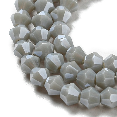 Opaque Solid Color Electroplate Glass Beads Strands EGLA-A039-P4mm-A14-1