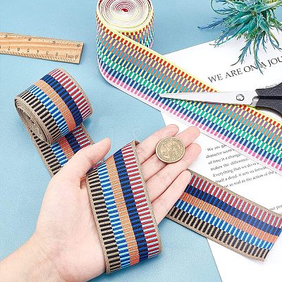 4 Yards 2 Styles Nylon Elastic Ribbon OCOR-CA0001-07-1