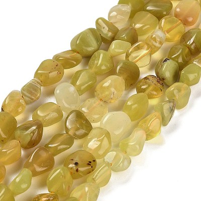 Natural Yellow Opal Beads Strands G-P497-01E-02A-1