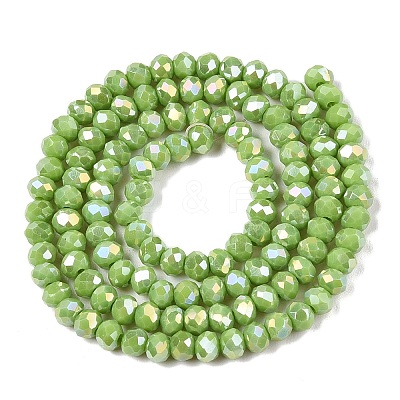 Electroplate Glass Beads Strands EGLA-A044-P3mm-B30-1