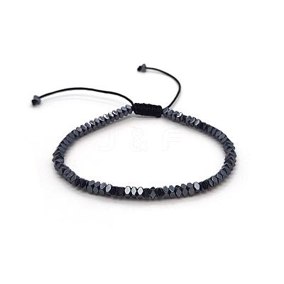 Handmade Non-magnetic Hematite
Braided Bead Bracelets ZC8067-4-1