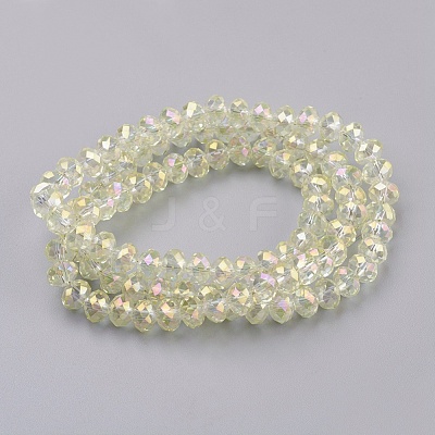 Electroplate Glass Beads Strands X-GLAA-K027-02AB-1