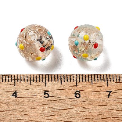 Handmade Gold Sand Bumpy Lampwork Beads LAMP-V001-04-1