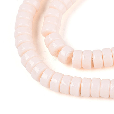 Opaque Solid Color Glass Beads Strands LS-GLAA-N026-3x6mm-01-1