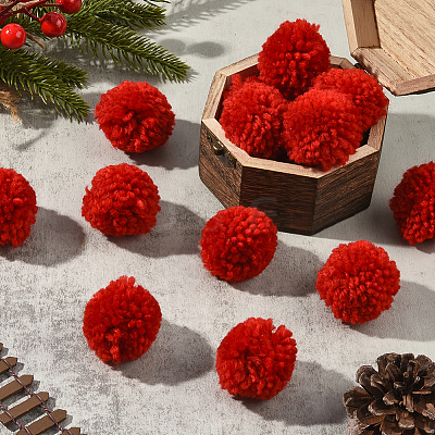 24Pcs Wool Soft Pompom Ball DIY-SC0031-31C-01-1