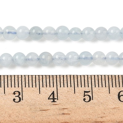 Natural Aquamarine Beads Strands G-D327-B01-4mm-1