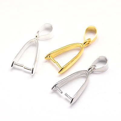 Brass Ice Pick Pinch Bails KK-D318-M-NR-1