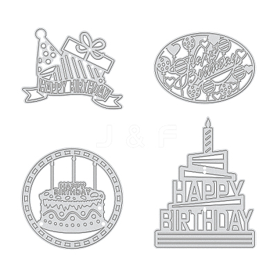 Birthday Carbon Steel Cutting Dies Stencils DIY-DM0001-010MP-1