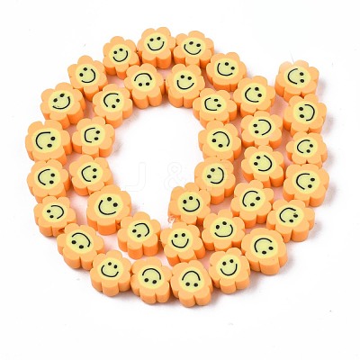 Handmade Polymer Clay Bead Strands CLAY-N006-73G-1